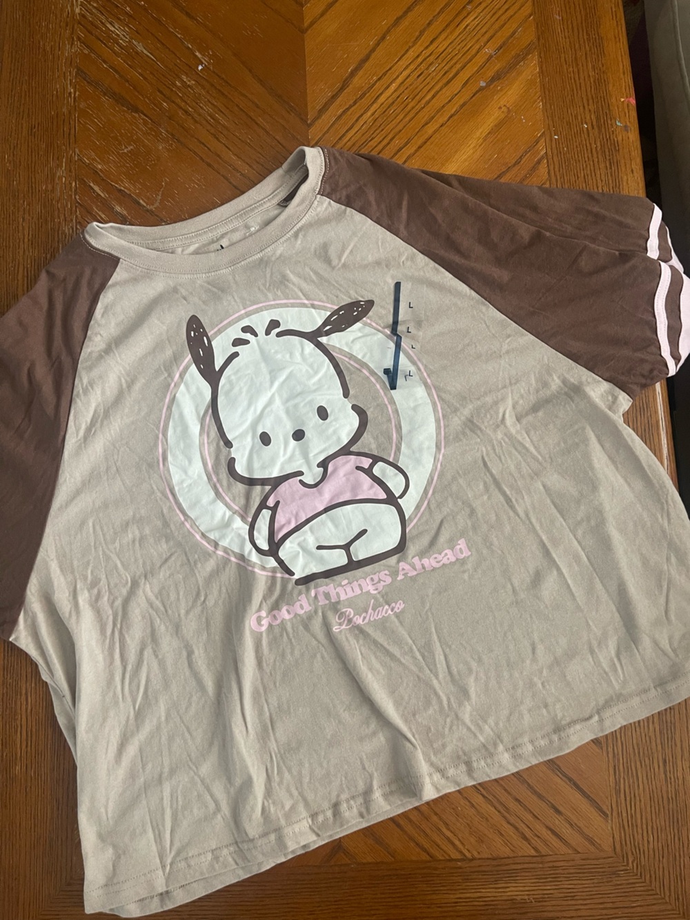 Sanrio Character Pochacco Raglan Crop Top